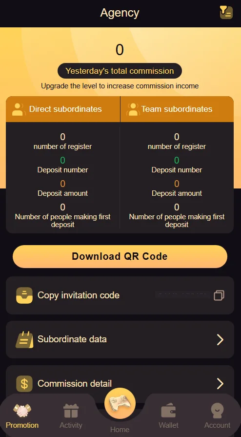 Tashan Win Promotion program page